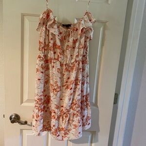 J. Crew Cream and Orange Floral Sundress